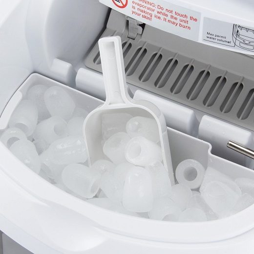 Portable ice maker storage capacity